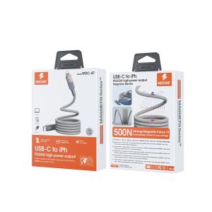 Cáp Wekome (USB to L) 1M - PD35W Xám